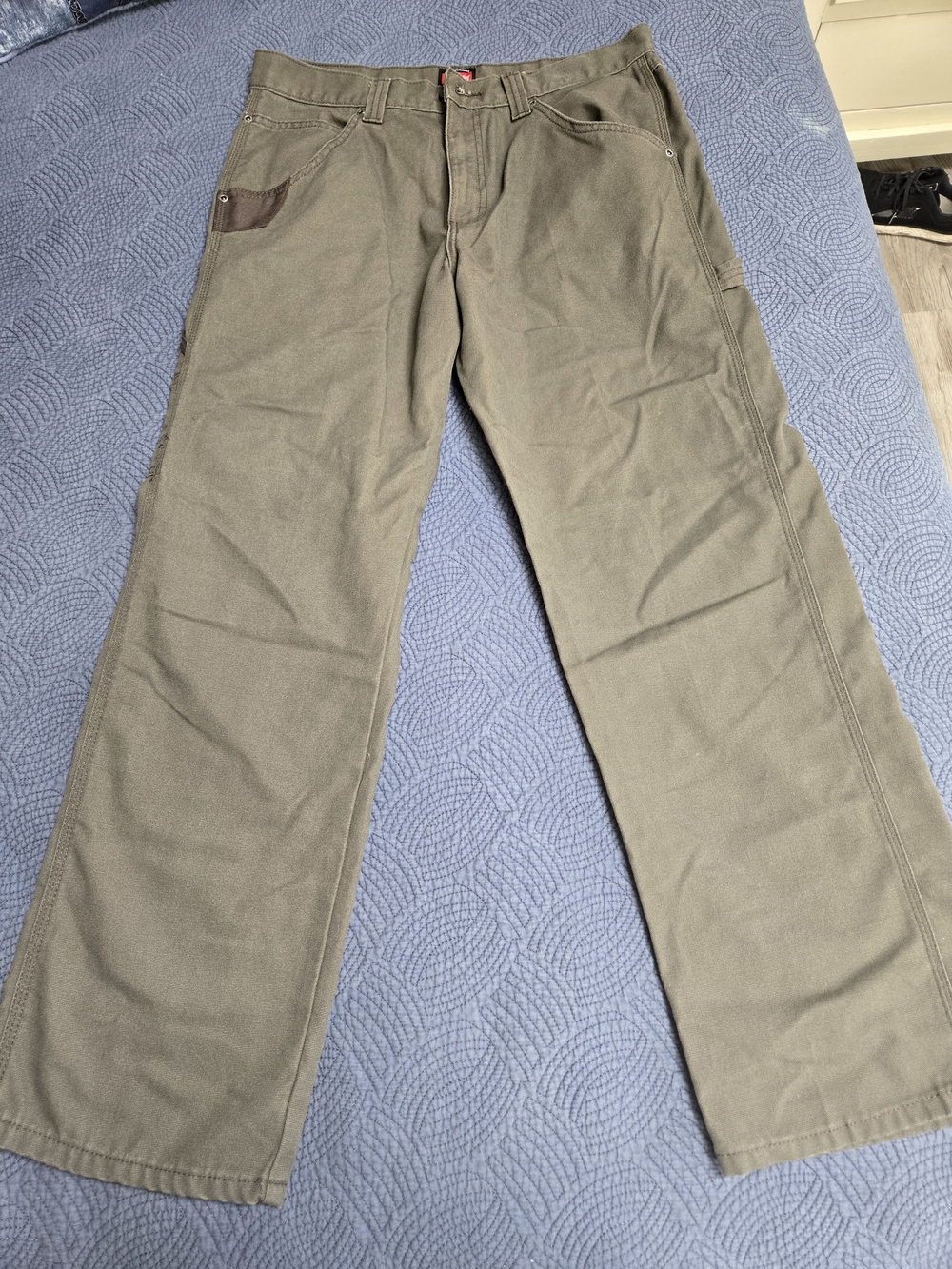 Wrangler Workwear Men's Carpenter Pants 32x30 Olive Brown